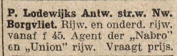Op zaterdag 29 maart 1930 prijst Piet zijn waar aan in het Dagblad van Noord-Brabant.
