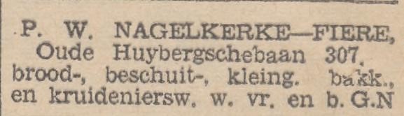 Nieuwjaarswensen van bakker P.W. Nagelkerke-Fiere (Dagbl. van Noord-Brabant, 31 dec. 1937)