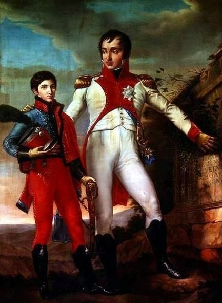 Lodewijk Napoleon met zoon