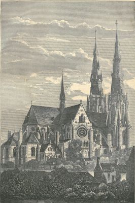 De Catharinakerk op een 19e eeuwse gravure (bron: Katholieke Illustratie 1874-1875, p. 173)