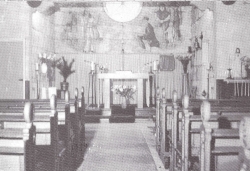 Wilbertoord, Interieur van het noodkerkje