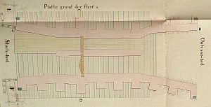 Bovenaanzicht 1768; klik voor een groter beeld
