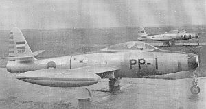 Thunderjets aan de grond, 1953.