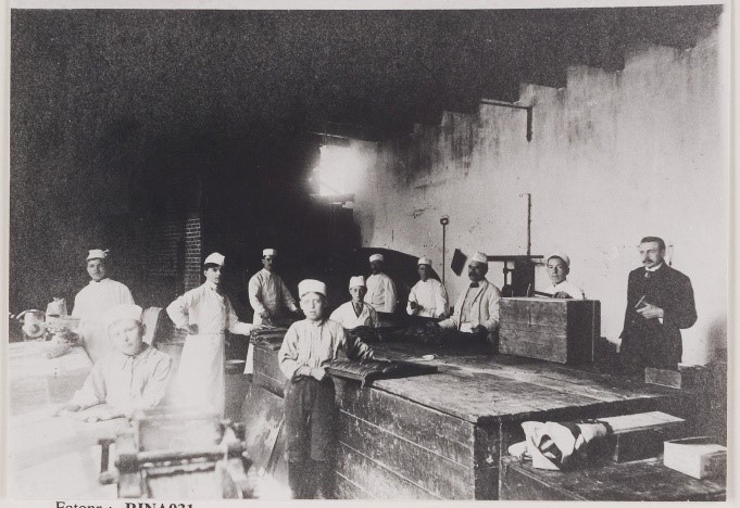 Interieur van de koekfabriek De Zoom, 1917 (coll. West-Brabants Archief)