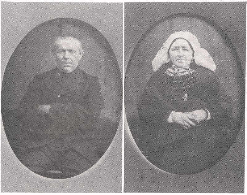 Antoon Barten (1817-1890) en zijn vrouw Jacoba Huijbers (1819-1894) anno ca. 1885 te Beugen (bron: Jan A. van der Heijden)