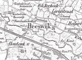 Heeswijk op een kaart uit 1842
