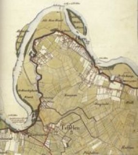 Kaart van Oijen en Teeffelen uit 1838