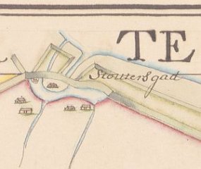 Detail uit een kaart van Nieuw Gastel anno 1740
