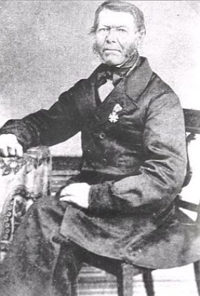Samuel Lamm, met het Zilveren herdenkingskruis 1813-1815