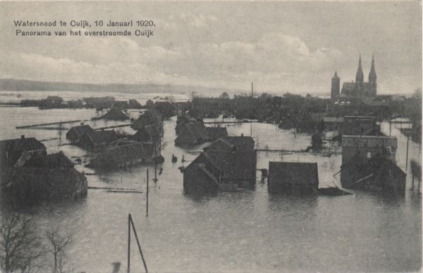 Panorama van de overstroming van Cuijk in 1920 (F.B. den Boer)