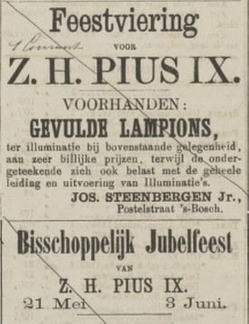 Bron:  Provinciale Noordbrabantsche en 's-Hertogenbossche Courant, 29 mei 1877