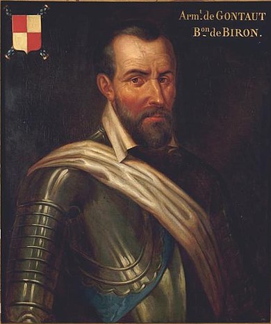 Armand de Gontaud, Baron de Biron, Grand Maître de l'Artillerie (bron: Musée de l'Armee, Parijs via Wikimedia Commons. Publiek domein)