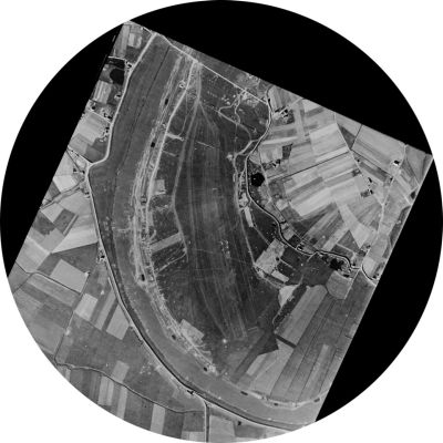 Luchtfoto van de airstrip B.82. Bron: Ministerie van Defensie