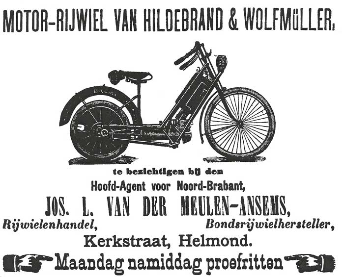 Aankondiging publiek optreden na geslaagde eerste rit op 19 april 1895, Het nieuws van de week, 20 april 1895 (bron: Bibliotheek Helmond)