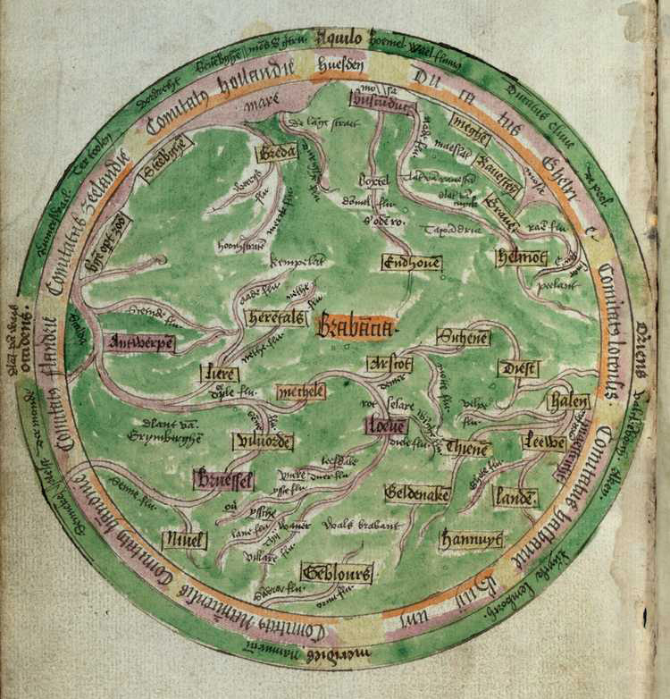 Bron: Koninklijke bibliotheek Brussel, manuscripten 2088-2098, folio 87 verso