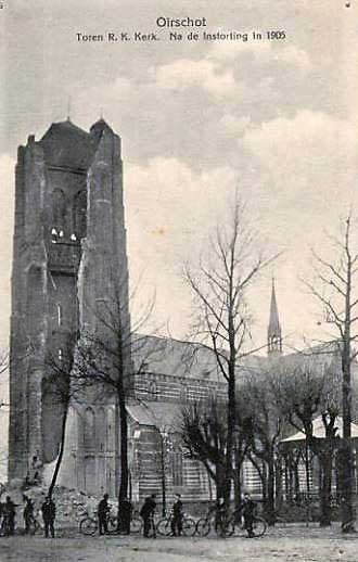De toren na de instorting in 1904
