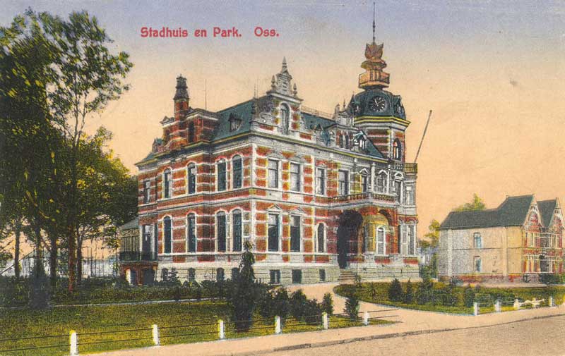 Het gemeentehuis van Oss, c. 1922 (bron: BHIC)