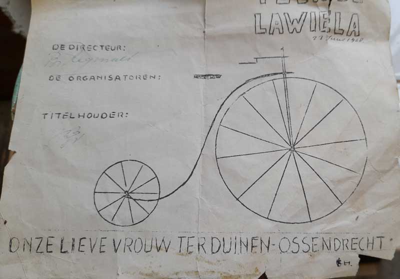 Bewijs voor de titelhouder van de wielerronde, 1968 (inzending Jan van Campenhout)