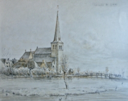 de oude Sint-Lambertuskerk in 1676