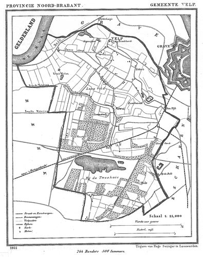 Velp 1865 (J. Kuiper, gemeente-atlas Noord-Brabant)