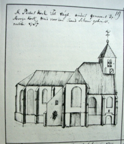 De Sint-Pieterskerk in 1787