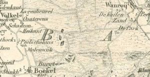 Wanroij, kaart van de Peel