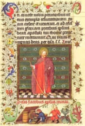 beeld van Jacobus de Mindere in het getijdenboek van Catharina van Kleef