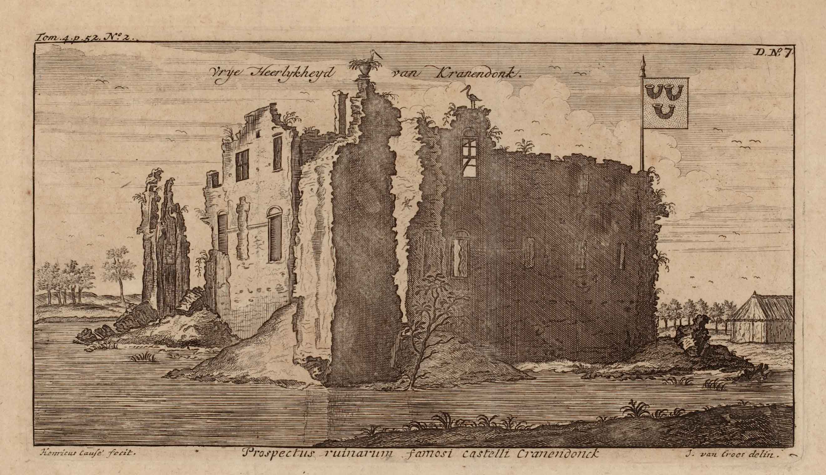De ruïne van het kasteel Cranendonk, c. 1700 (collectie BHIC, nr. 343-1185)