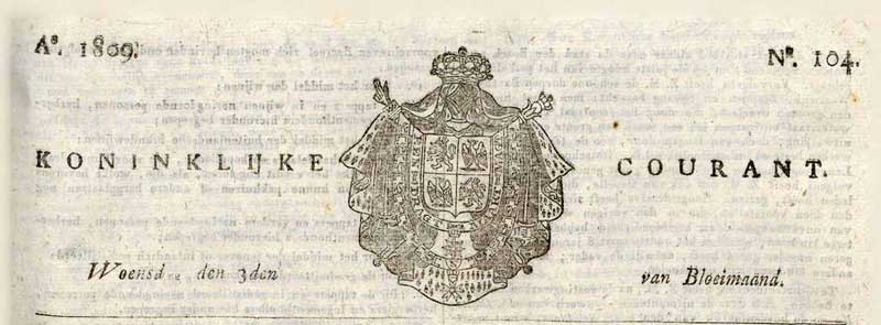 Koninklijke Courant van 6 mei 1809