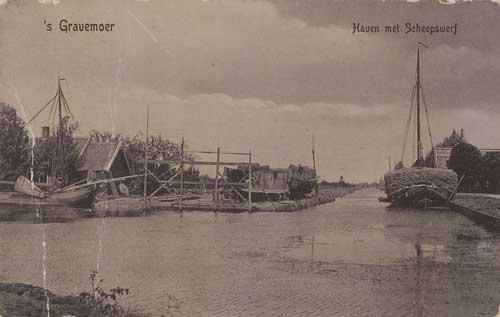 Haven met scheepswerf, 1915 (058514, RAT)