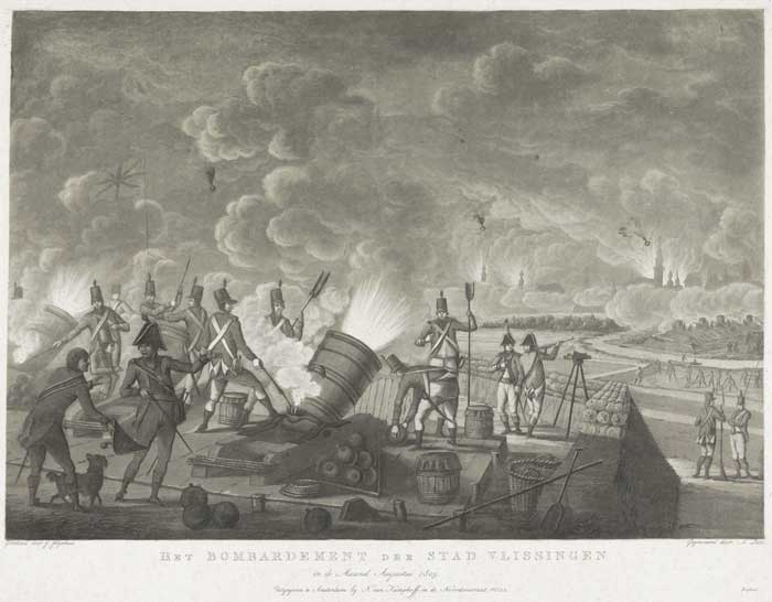 A. Lutz, Bombardement van Vlissingen door de Britten, 1809 (Rijksmuseum, RP-P-OB-87.003)