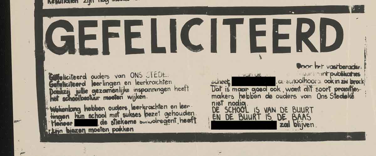 Bericht in de Muurkant, 1 sept. 1978 (bron: Regionaal Archief Tilburg)
