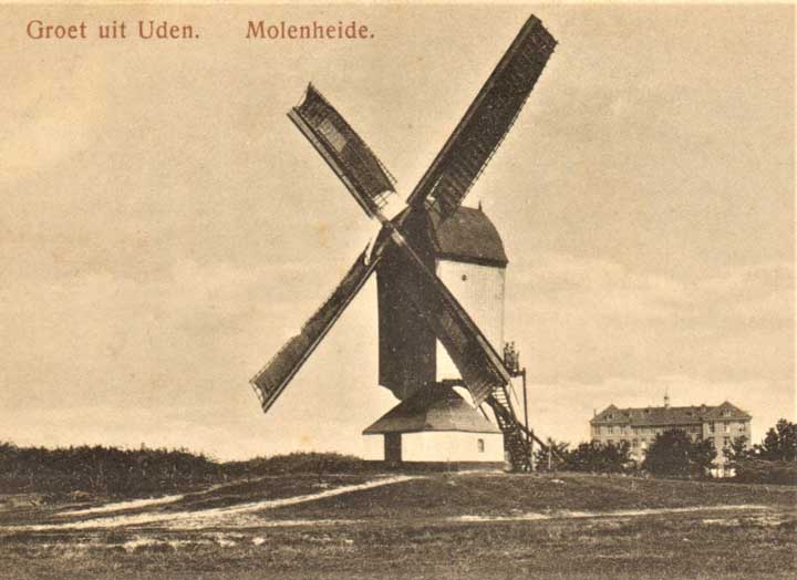 De standaardmolen op de Molenheide in Uden, 1905 (coll. St. Het Uden Archief van Bressers)