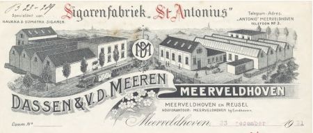 Sigarenfabriek St. Anthonius van Dassen en vd Meeren, 1931 (bron: RHCe)