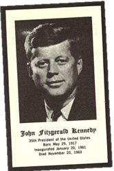 Bidprentje voor John F. Kennedy